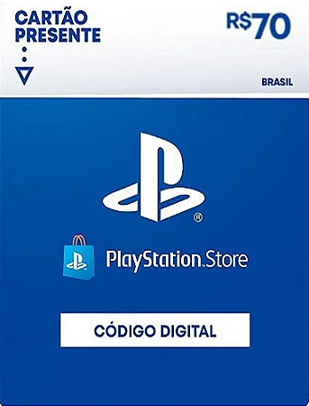 R$70 PlayStation Store / PSN - Cartão Presente Digital [Exclusivo Brasil]