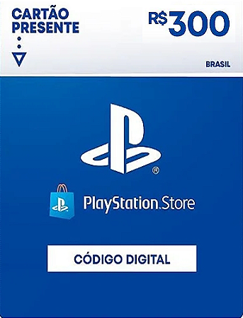 R$300 PlayStation Store / PSN - Cartão Presente Digital [Exclusivo Brasil]