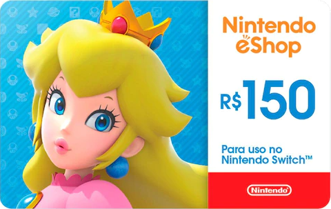 Nitendo Eshop R$150 - Cartão Presente Digital [Exclusivo Brasil]