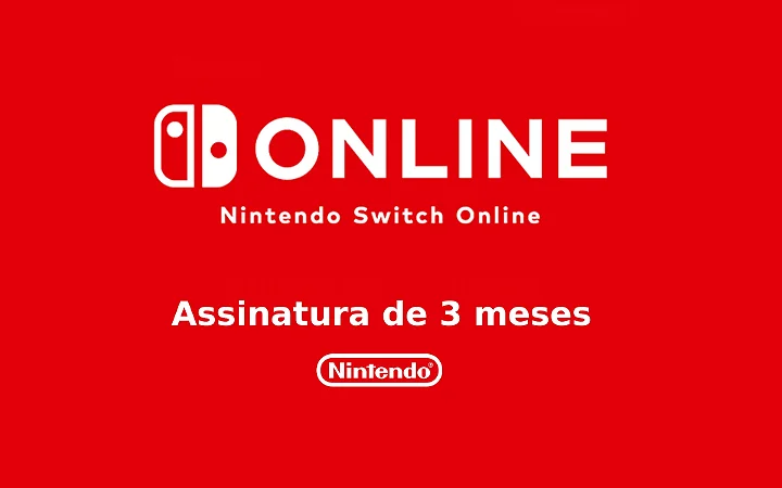 Nitendo Switch Online - 3 Meses - Cartão Presente Digital [Exclusivo Brasil]