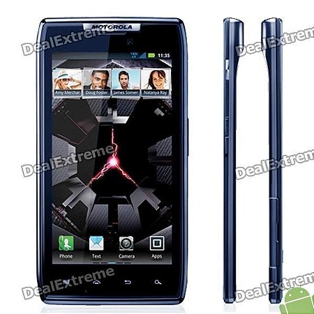 Motorola Razr XT910 WCDMA Android 2.3 Fibra w / 4,3 "capacitiva, GPS, Wi-Fi e KEVLAR Smartphone
