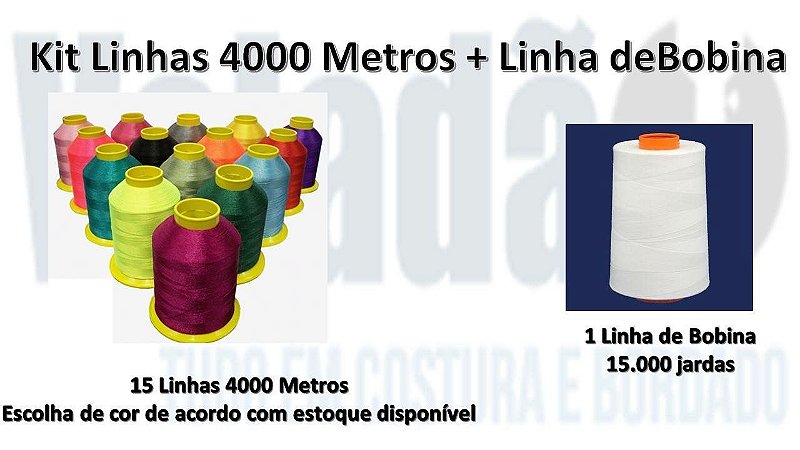 Kit Linhas 4000 Metros + Linha de Bobina