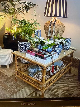 Mesa  de centro em bambu