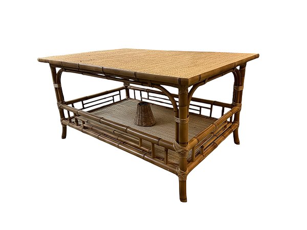 Mesa de centro de bambu 90x60x47h cm
