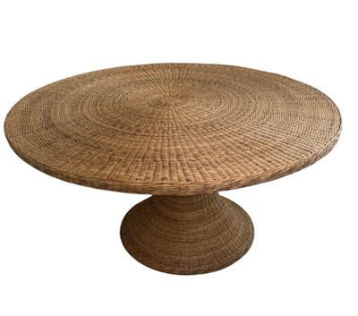 Mesa de jantar redonda de junco natural  1,80M