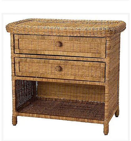 Mesa de cabeceira de junco natural 70 x50x x45x70h