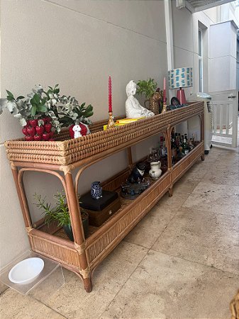 Aparador de apuí e junco natural 2,00 m