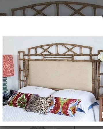 Cabeceira de Cama King em bambu e palha de buriti