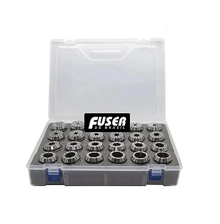 JOGO DE PINÇAS DIN. 6499B ER-16 (1-10) C/ 10 PCS 1MM S/ CHAVE E S/ MANDRIL (CP)