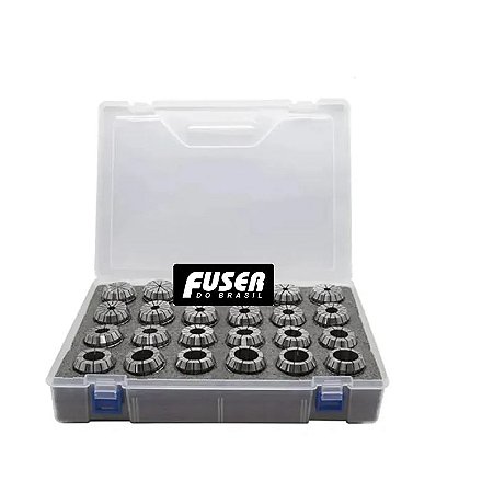 JOGO DE PINÇAS DIN. 6499B ER-32 (3-20) C/ 18 PCS 1MM S/ CHAVE E S/ MANDRIL (CP)