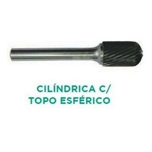 LIMA ROTATIVA CILÍNDRICA C/ TOPO ESFÉRICO Ø10 (H6xC20xT65) - HTOM