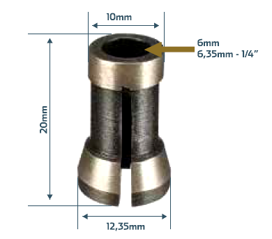 PINÇA PARA RITÍFICA TUPIA (Ø10xØ12x20)