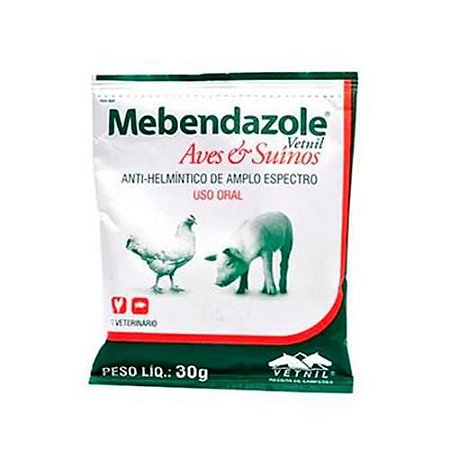 Mebendazole Aves e Suínos 30 gr