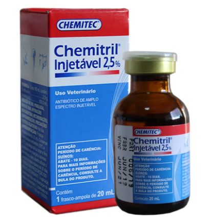 Chemitril 2,5% Injetável 20 ml