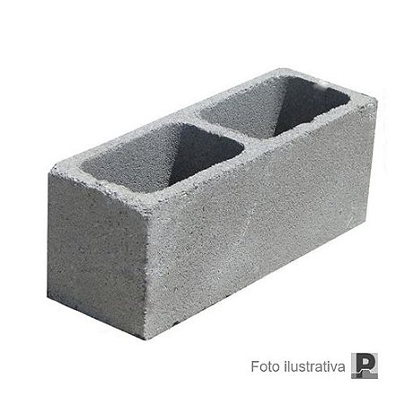 Bloco concreto aparente (19x19x39cm)