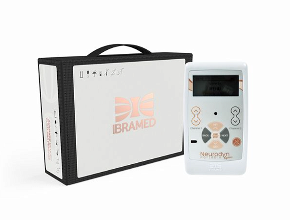 NEURODYN PORTÁTIL SYSTEM IBRAMED – 02 CANAIS – APARELHO DE CORRENTES AUSSIE, RUSSA, INTERFERENCIAL BIPOLAR, TENS E FES