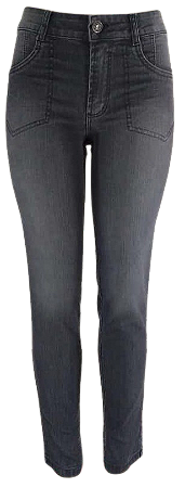 54189 TF CALÇA CIGARRETE JEANS LYC BELLATRIX BLACK - Amaciado c used