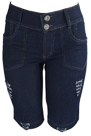 88154 TF BERMUDA CICLISTA JEANS LYC DONNA Amaciado