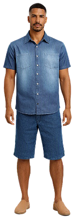 3901 CAMISA MASCULINA MANGA CURTA - THOR AMACIADO + USED