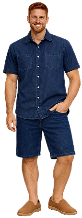 3901 CAMISA MASCULINA MANGA CURTA - THOR AMACIADO