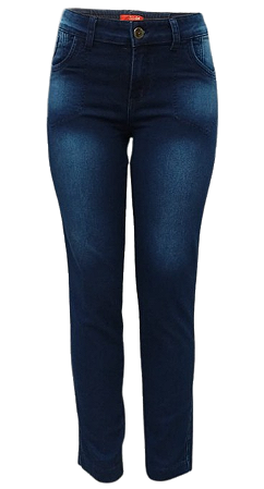 54183-Calça Cigarrete Jeans tipo Moletom plus size