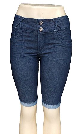 Bermuda jeans feminina cintura alta até o joelho plus size - Loja Virtual  Eruption Jeans, confecção de jeans Plus Size e convencional
