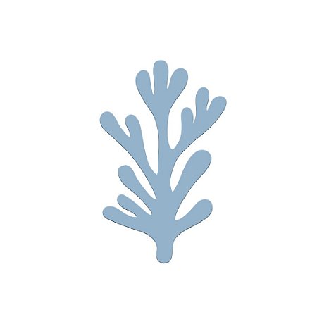 Escultura de Parede Alga Litho Azul