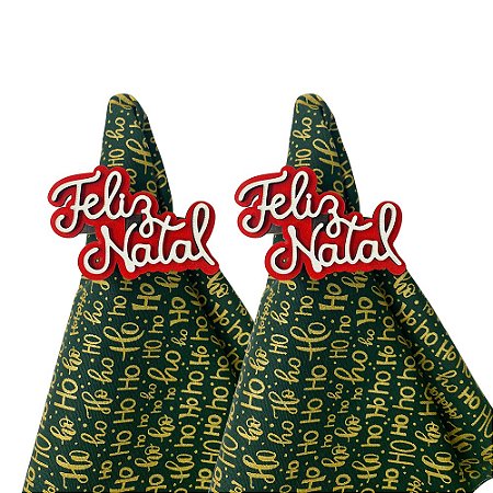 Porta Guardanapo Feliz Natal Cj 4