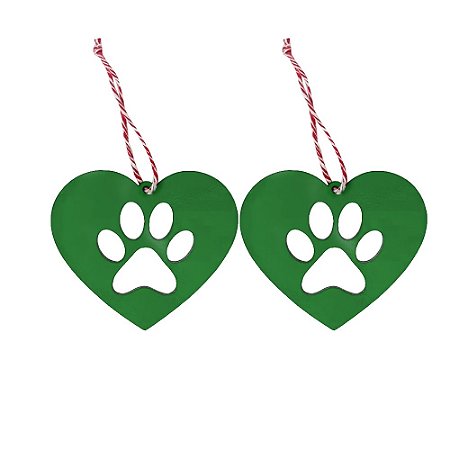 Enfeite Patinhas verde Cj2