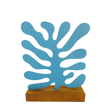 Escultura de Mesa Alga Azul Claro