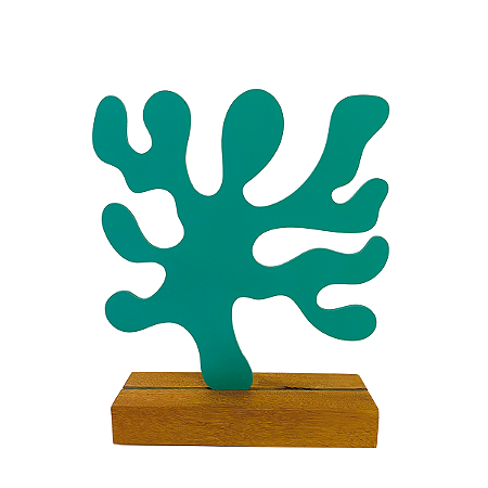 Escultura de Mesa Alga Turq