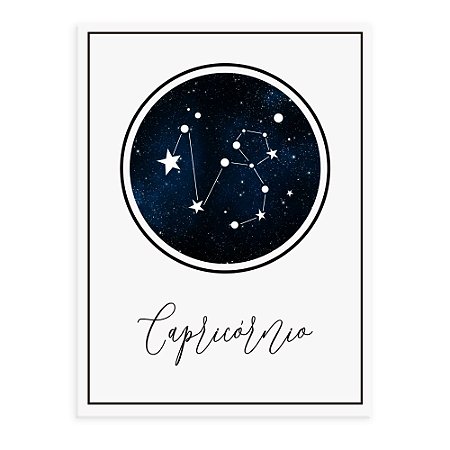 Placa decorativa Constelação Capricórnio