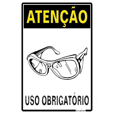 ATENÇÃO USO OBRIGATÓRIO DE ÓCULOS