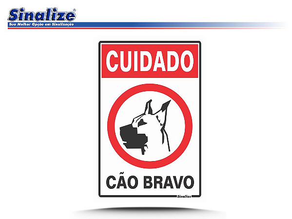 cuidado cão bravo