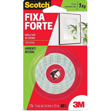 Fita Dupla Face de espuma  Fixa Forte - 3M