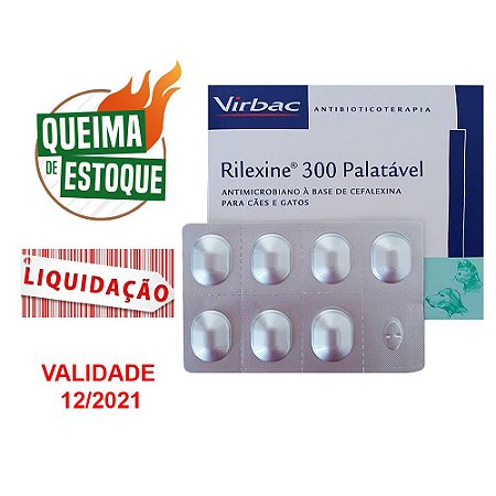 Rilexine 300mg Virbac 7cps - Cartela Avulsa (VAL: 12/21)