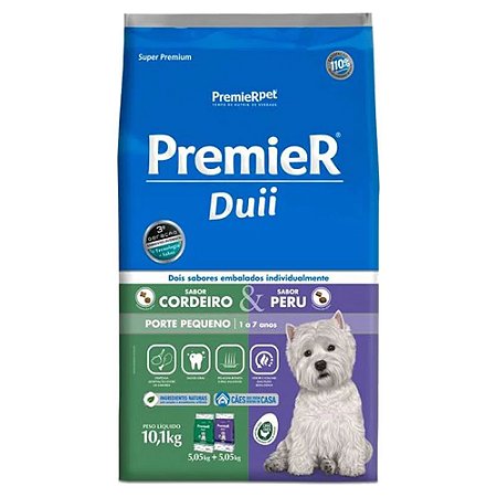 Ração Premier Cães Amb. Interno Duii Cordeiro & Peru 10,1kg