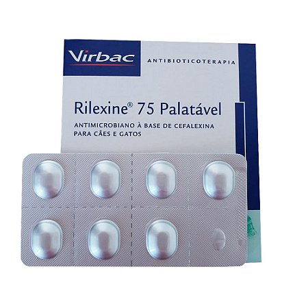 Antibacteriano Rilexine 75mg - 7 Comprimidos - Cartela Avulsa + Bula