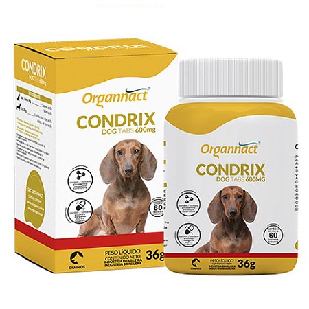 Suplemento Vitamínico Condrix Dog 60 Tabs 600mg - Organnact