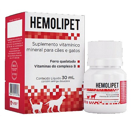 Suplemento Vitamínico Hemolipet 30ml - Avert
