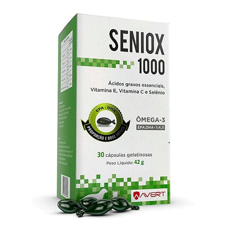 Suplemento Vitamínico Seniox 1000mg 30 Cápsulas - Avert