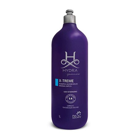 Shampoo Hydra X-Treme Antirresíduos Diluição 1:4 1L - Pet Society