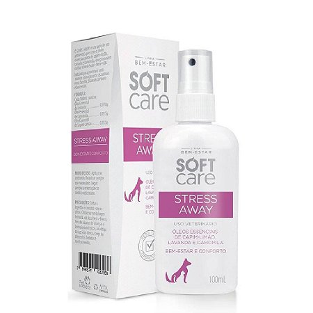 Soft Care Stress Away Spray Relaxante 100ml - Pet Society