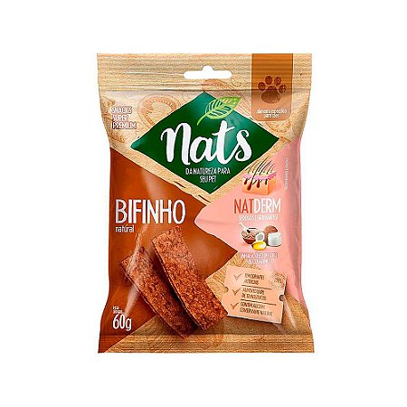 Snack Bifinho Natural NatDerm 60g - Nats