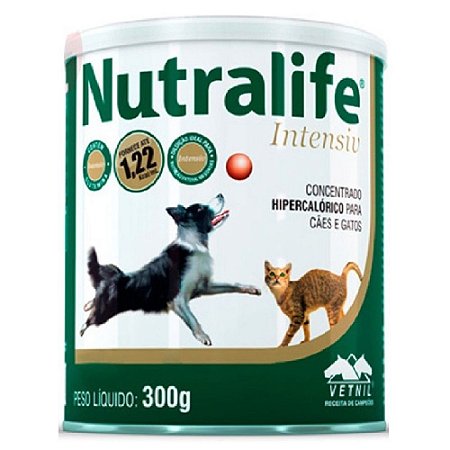 Suplemento Vitamínico Nutralife Intensiv Para Cães E Gatos 300g - Vetnil