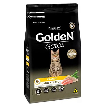 Ração Premium Especial Golden Gatos Adultos Sabor Frango 1kg - PremierPet