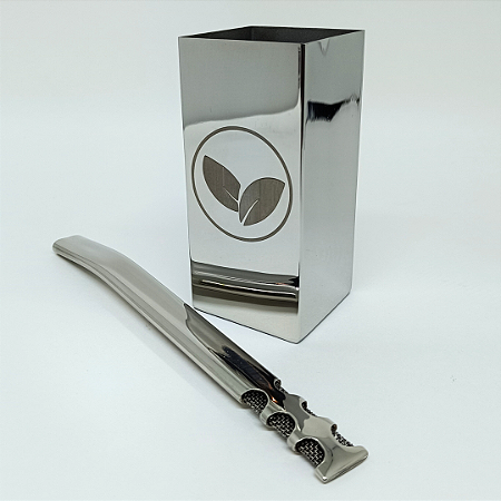 Kit Copo Quadrado + Bomba V6 Inox - Téres House