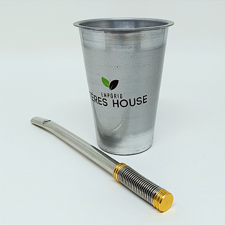 kit Copo de Alumínio 250ml + Bomba de Mola - Téres House