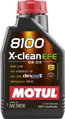 Óleo Lubrificante Motul 8100 X-Clean 5W30 API SN - 100% Sintético