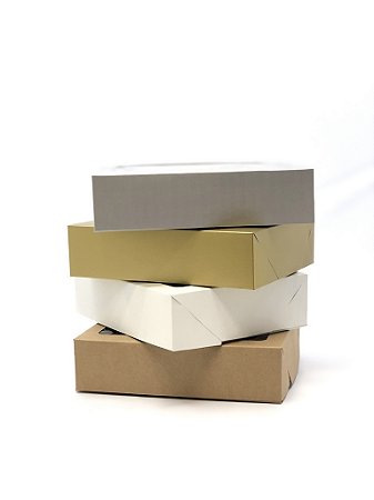 20 Caixas de Papel Cartão ou Kraft Com Visor- 24x19x6 | Para Presentes, Cosméticos ou Artesanatos